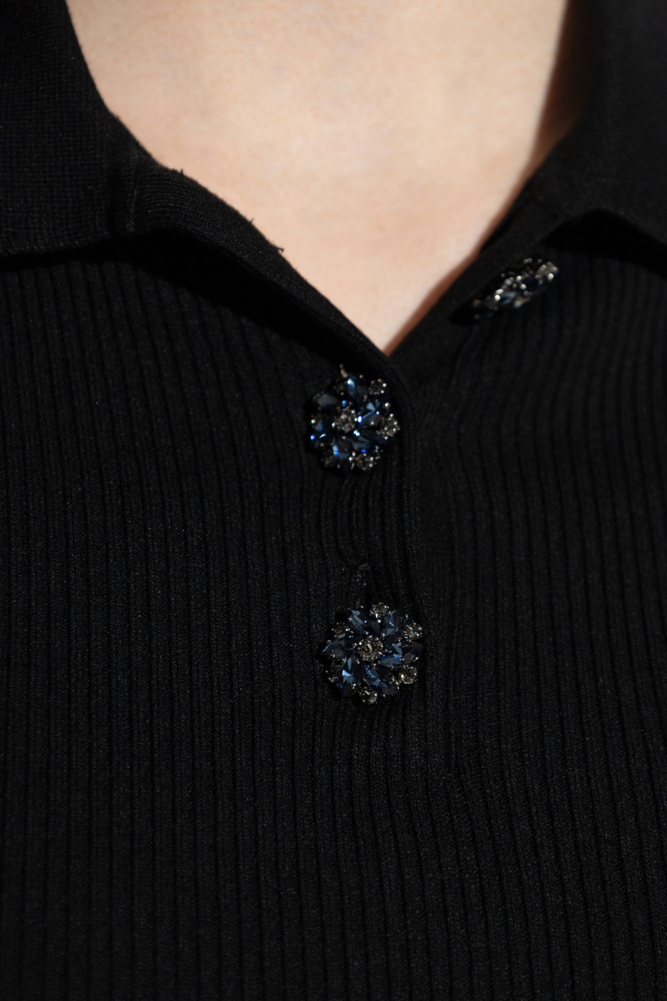 Black Polo with shimmering buttons Dolce & Gabbana - Vitkac Canada